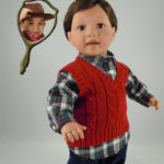 Doll that Looks Like Your Child Boy Wearing Red Vest