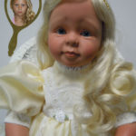 Photo Doll Dressed in Pale Yellow Organdy