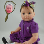 Photo Doll Wearing Purple Dress