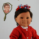 Photo Doll Dressed in Red Sweater
