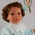 Doll that Looks Like Your Child Wearing Aqua Dress