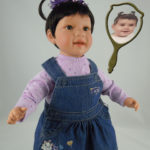 Photo Doll Dressed in Denim Jumper